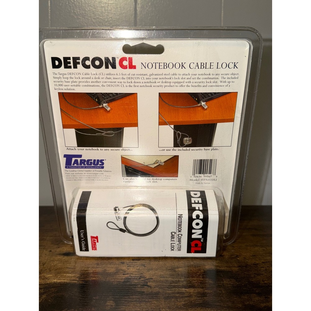 Targus DEFCON CL Notebook Cable Lock PA410U 6.5ft Combination Laptop Security - Picture 2 of 4